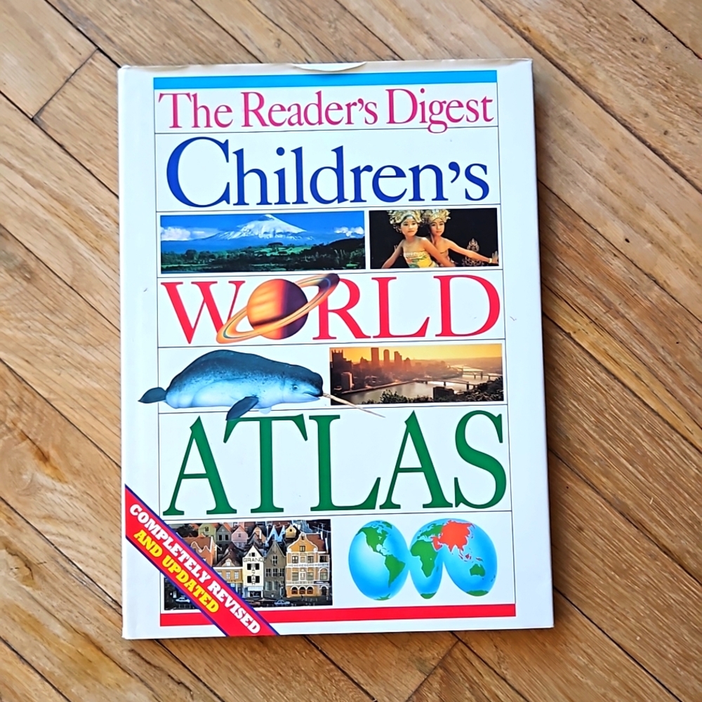 NWOT The Reader's Digest Children's World Atlas, hardcover
